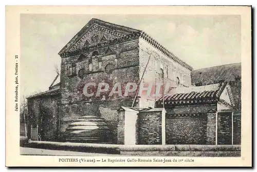 Cartes postales Poitiers Vienne Le Baptistere Gallo Romain Saint Jean