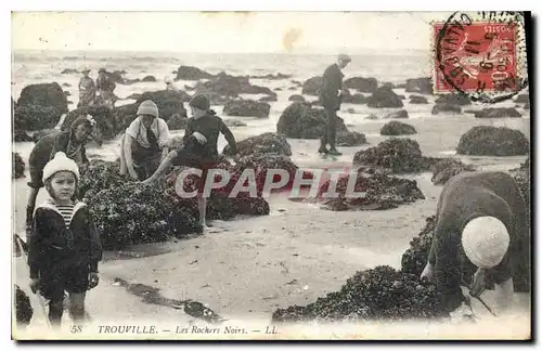 Cartes postales Trouville Les Rochers Noirs