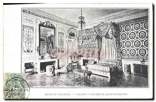 Ansichtskarte AK Palais de Compiegne Chambre a coucher de Marie Antoinette