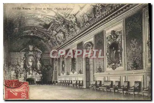 Cartes postales Tours Hotel de Ville Salle des Fetes