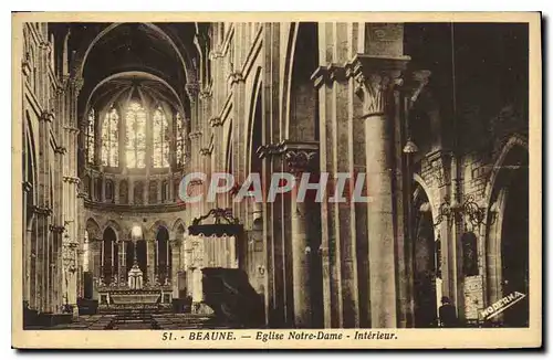Cartes postales Beaune Eglise Notre Dame Interieur