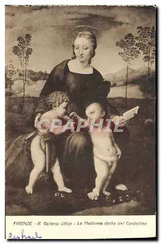 Cartes postales Firenze Galleria Uffizi La Madonna detta del Cardellino