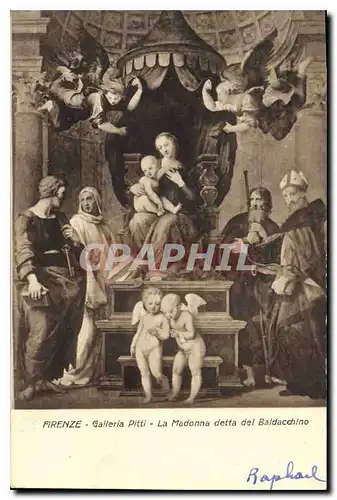 Ansichtskarte AK Firenze Galleria Pitti La Madonna detta del Baldachino