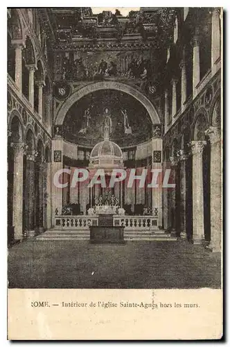Ansichtskarte AK Rome Interieur de l'eglise Sainte Agnes harl les murs