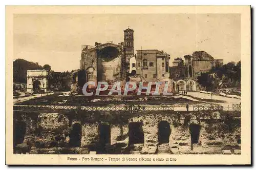 Cartes postales Roma Foro Romano Templo di Vinere s'Roma e Arco