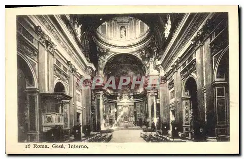 Cartes postales Roma Gesu Interno