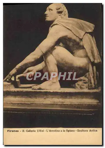 Cartes postales Firenze R Galleria Uffizi l'Arrotino O lo Spione Scultura Antica