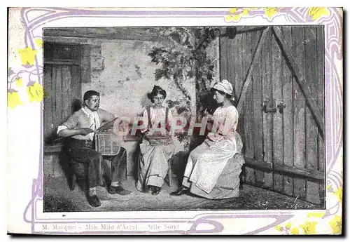 Cartes postales M Marquet Mile Milo d'Arevl Mille Surel