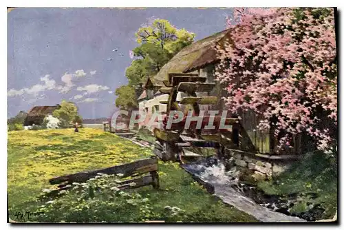 Cartes postales Moulin a eau