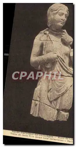 Cartes postales Saint Bertand de Cominges Statue de Jeane Fille avant loute restauration