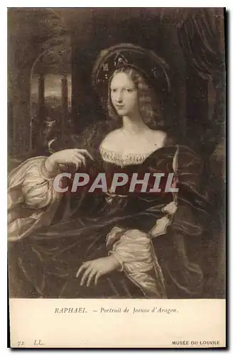 Cartes postales Musee du Louvre Raphael Portrait de Jeanne d'Aragon