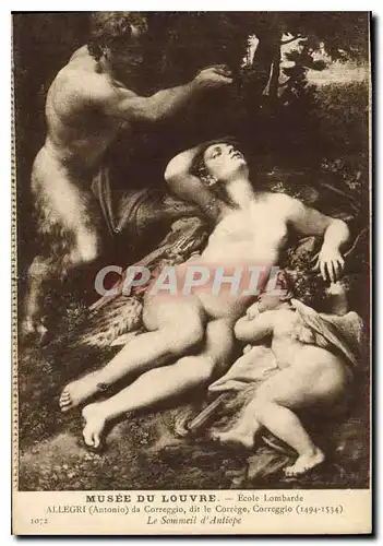 Cartes postales Musee du Louvre Allegri Antonio da Correggio dit le Correge Le Sommeil d'Antiope