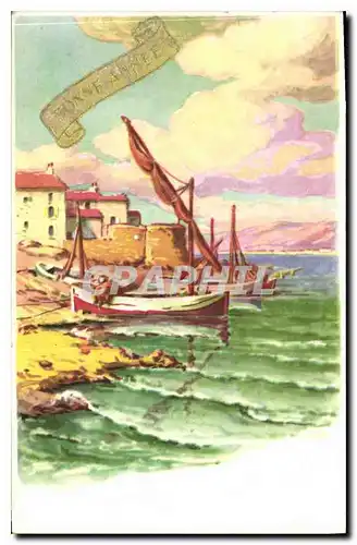 Cartes postales Fantaisie Bateaux de peche