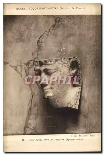 Cartes postales Musee Jacquemart Andre Institut de France Tete egyptienne en calcaire