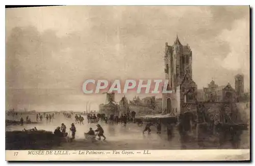 Cartes postales Musee de Lille Les Patineurs Van Coyen