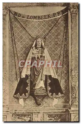 Cartes postales Mignault Statue de N D de Lombeek bois peint et dore