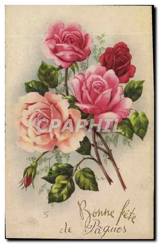 Cartes postales Bonne fete de Paques Fleurs