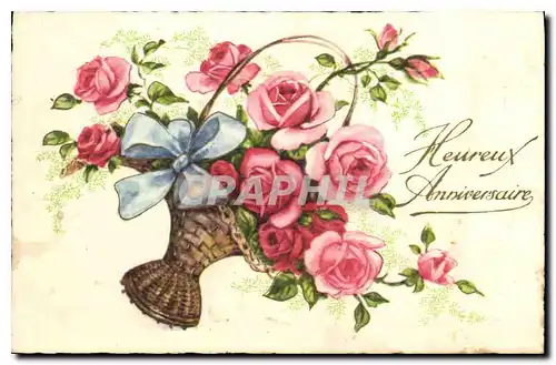 Cartes postales Heureux Anniversaire Fleurs