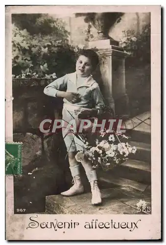 Cartes postales Souvenir Affectueux Enfant