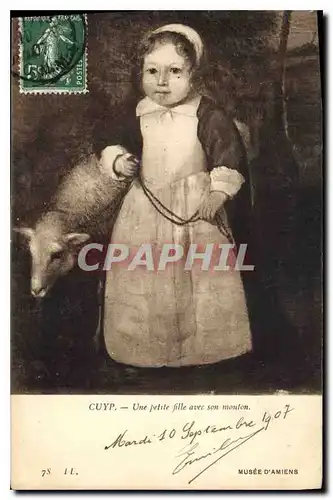 Cartes postales Cuyp Une petite fille avec son Moulon