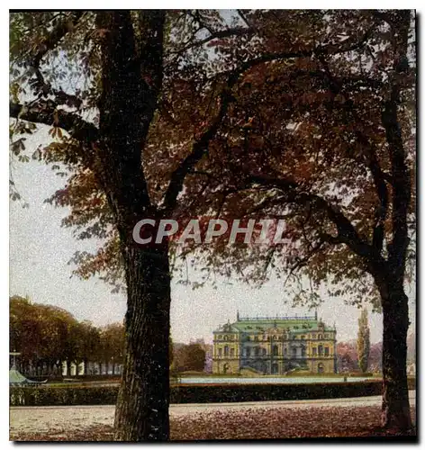 Ansichtskarte AK Dresden Grober Garten im Herbst