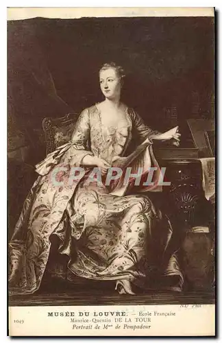 Cartes postales Musee du Louvre Ecole Francaise Maurice Quentin de la Tour Portrait de Mme de Pompadour