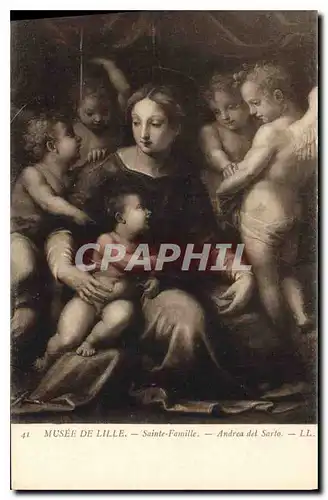 Cartes postales Musee de Lille Sainte Famille Andrea del Sario