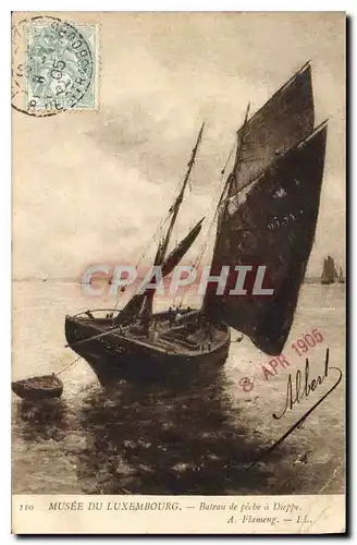 Cartes postales Musee du Luxembourg Bateau de Peche a Dieppe Bateau