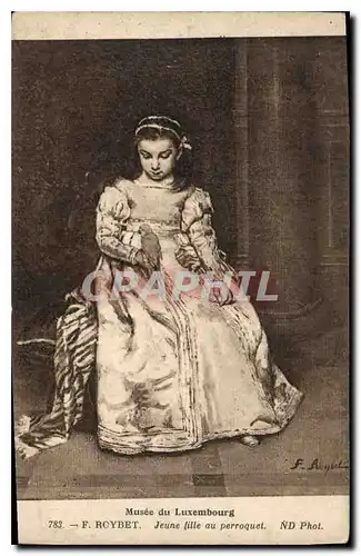 Cartes postales Musee du Luxembourg F Boybet Jeune ille au perroquet
