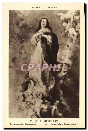 Cartes postales Musee du Louvre B E Murillo L'Immaculee Conception