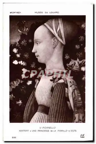 Cartes postales Musee du Louvre V Pisanello Portrait d'une princesse de la Famille d'Este