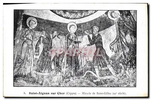 Ansichtskarte AK Saint Aignan sur Cher Crypte Miracle de Saint Gilles