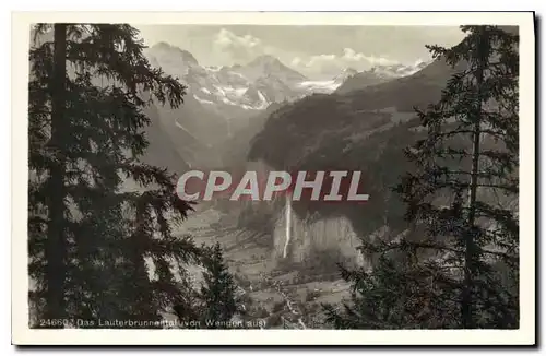 Cartes postales Das Lauterbrunnental Wengen aus
