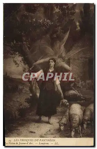 Cartes postales Les Fresques du Pantheon La Vision de Jeanne d'Arc Lenepveu