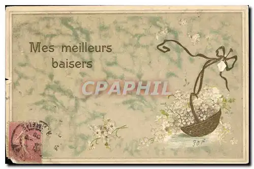 Cartes postales Mes Meilleurs Baisers Fleurs