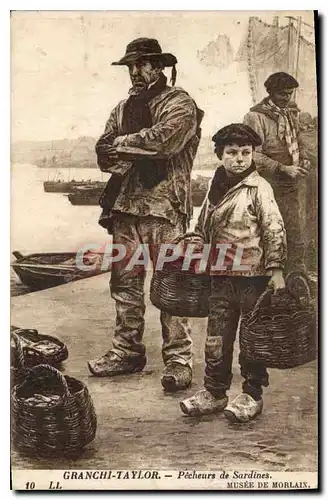 Cartes postales Granchi Taylor Pecheurs de Sardines Musee de Morlaix