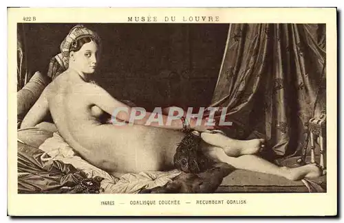 Cartes postales Musee du Louvre Odalisque Couchee Recumbent Odalisk