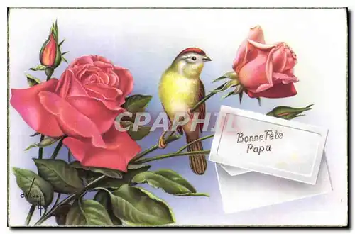 Cartes postales Bonne Fete Papa Fleurs