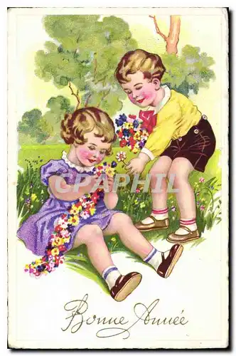 Cartes postales Bonne Annee Enfants