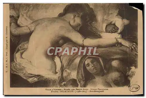 Cartes postales Ville d'Angers Musee des Beaux Arts Ecole Francaisse Eugene Delacroix Sardanapale