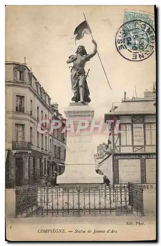 Cartes postales Compiegne Statue de Jeanne d'Arc