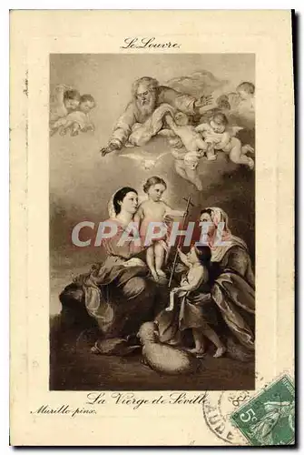 Cartes postales La Vierge de Seville Murillo pinx