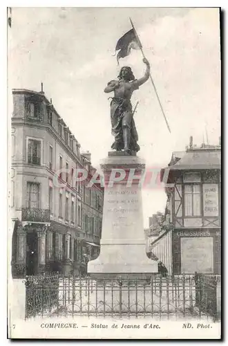 Cartes postales Compiegne Statue de Jeanne d'Arc