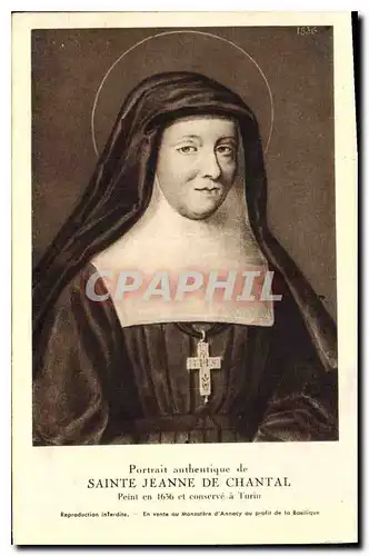 Ansichtskarte AK Portrait authentique de Sainte Jeanne de Chantal