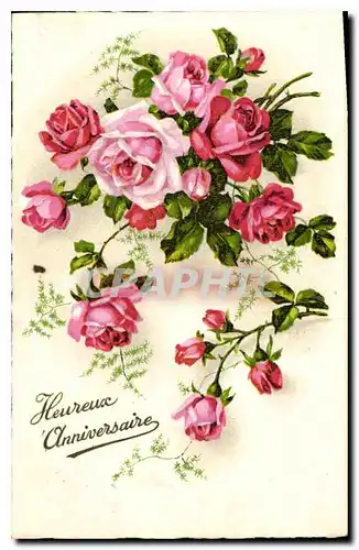 Cartes postales Heureux Anniversaire Fleurs