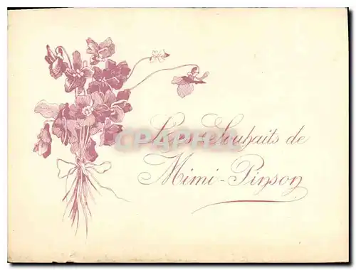 Cartes postales Les Souhaits de Mimi Piysoy Fleurs