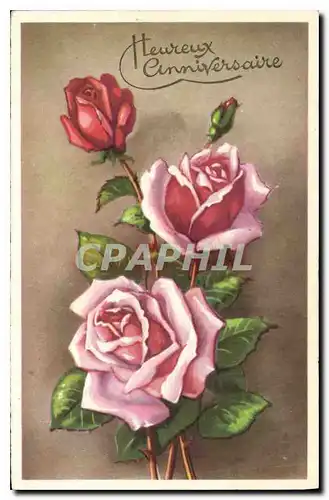 Cartes postales Heureux Anniversaire Fleurs