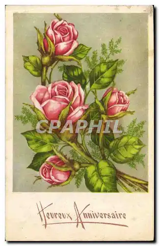 Cartes postales Heureux Anniversaire Fleurs