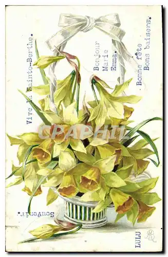 Cartes postales Vive la Sainte Berthe Fleurs