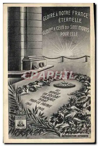 Cartes postales Gloire a Notre Dame France Eternelle